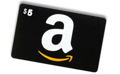 Carte-cadeau Amazon de 5 gratuite