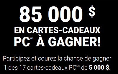 1 des 17 cartes-cadeaux d'épicerie de 5000$