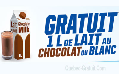 1L de lait au chocolat Gratuit