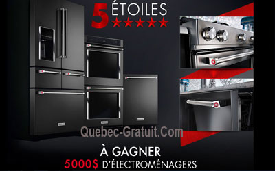 Gagnez 5000$ d’électroménager KitchenAid