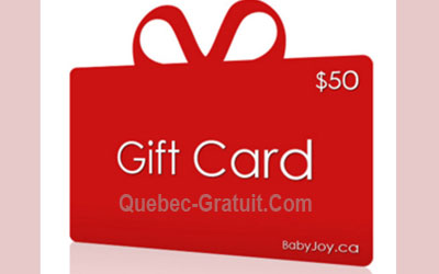 Carte cadeau BabyJoy.ca de 100$