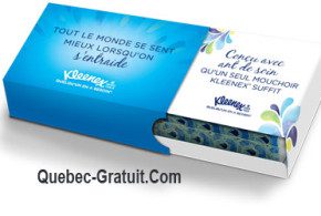 Colis Kleenex personnalisé Gratuit
