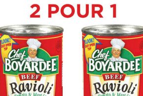 Diners Chef Boyardee de 425g à 0.99$