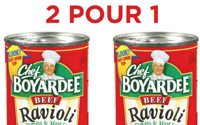 Diners Chef Boyardee de 425g à 0.99$