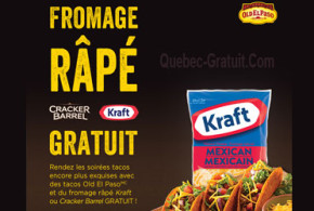 Fromage Kraft et Cracker Barrel Gratuit