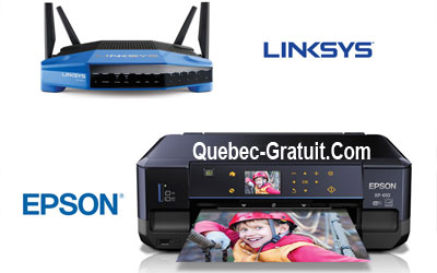 Imprimante Epson et un routeur Linksys