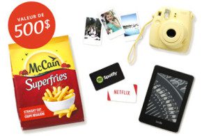 Liseuse Kindle, carte-cadeau Netflix, Fujifilm Instax camera