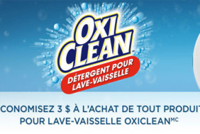 Produit pour lave-vaisselle OxiClean à 1.99$