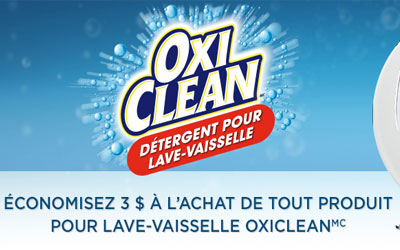 Produit pour lave-vaisselle OxiClean à 1.99$