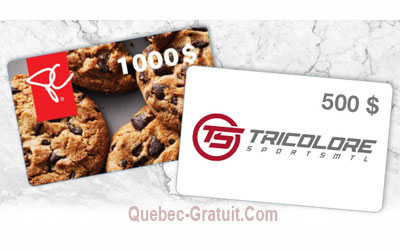 15000 $ en cartes cadeaux à gagner