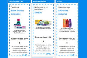 Plus de 50$ en coupons P&G à imprimer