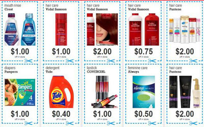 48$ en coupons P&G