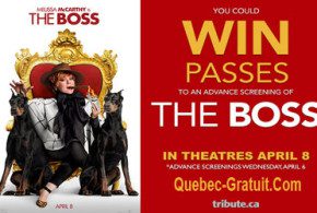 Billets doubles pour voir le film The Boss