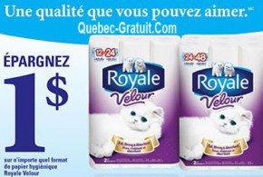 rouleaux de papier Hygiénique Royale Velour