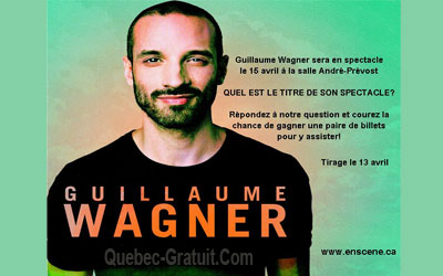 Billets pour le spectacle de Guillaume Wagner