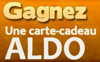 Carte cadeau Aldo de 150$