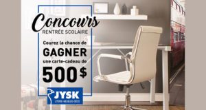 Carte-cadeau JYSK de 500$