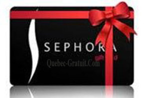Carte cadeau Sephora de 100$
