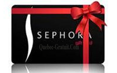 Carte cadeau Sephora de 100$