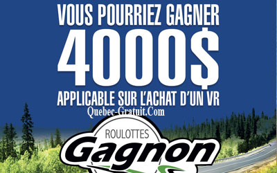 Carte cadeau de 4000$ pour l'achat d'un véhicule récréatif