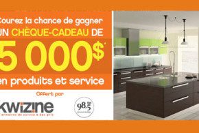 Chèque-cadeau de 5000$ valide chez Kwizine