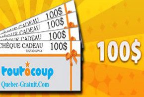 Chèque cadeau d'une valeur de $100