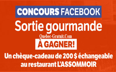 Chèque-cadeau de 200 $ dans un restaurant l'Assommoir