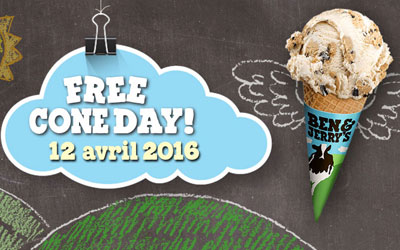 Cornet Gratuit chez Ben & Jerry’s