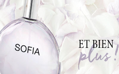 Eau de parfum « Sofia », vernis et boucles d'oreilles