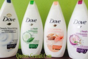 Gel nettoyant Dove à 0.49$