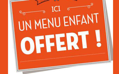 Menu enfant Gratuit chez Patates Plus