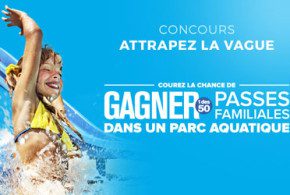 Passe familiale dans un des parcs aquatiques participants
