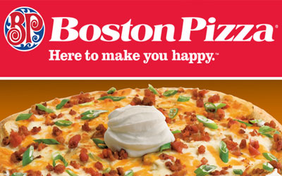 Pizzas et desserts Gratuits chez Boston Pizza