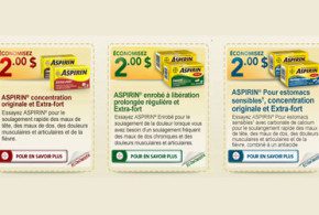 Remises postales de 6$ Aspirine