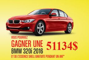 Véhicule BMW 2016 et 2500$ en carburant