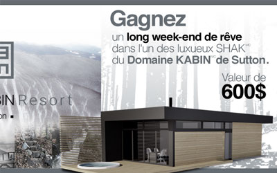 Week-end de rêve dans un SHAK du Domaine KABIN Sutton