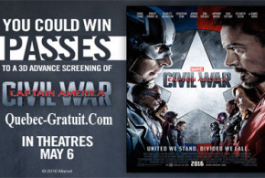 Billets pour l'avant-première du film Captain America