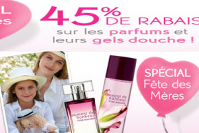 45% de rabais sur les parfums et gels douche Yves Rocher