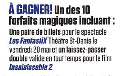 Billets pour le spectacle Les FantastiX