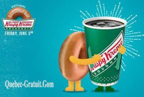 Beignet gratuit chez Krispy Kreme