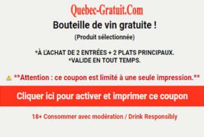 Bouteille de vin gratuite au restaurant Batinse