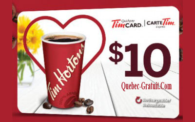 Carte Tim Hortons Gratuite