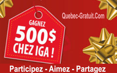 Carte cadeau IGA de 500$