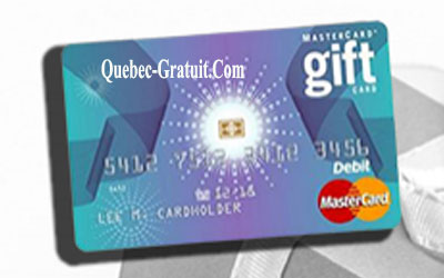 Carte-cadeau Mastercard prépayée de 100 $