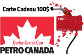 Carte cadeau Pétro-Canada de 100$