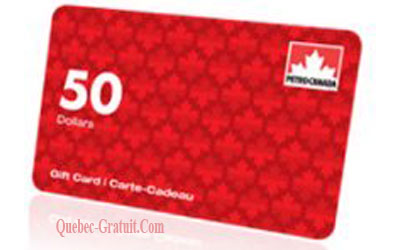 Carte cadeau Pétro-Canada de 50$