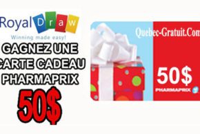 Carte cadeau Pharmaprix de 50$