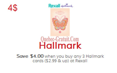 Coupon de 4$ Sur Les Cartes Hallmark