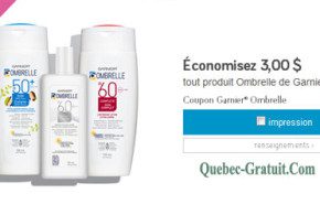 Coupon de 3$ Garnier Ombrelle