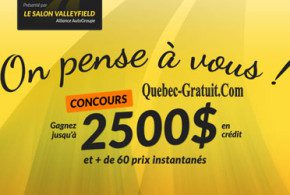 Crédit de 2500 $ dans un des concessionnaires proposés